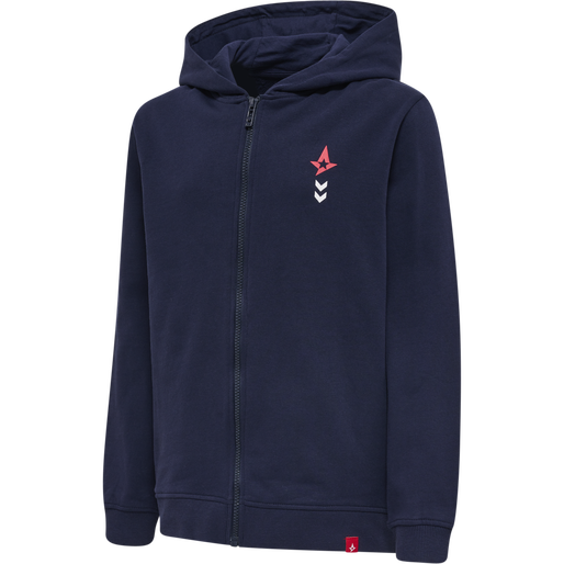 ASTRALIS 21/22 ZIP HOODIE KIDS, MARINE ASTRALIS 21/22 ZIP HOODIE KIDS, MARINE, packshot