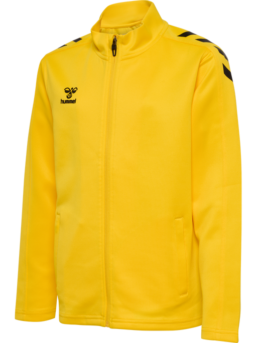 hmlCORE XK POLY ZIP SWEAT KIDS, SPORTS YELLOW, packshot