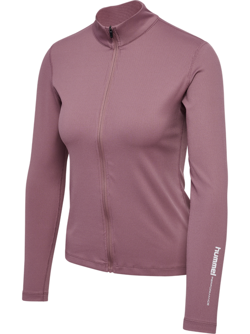 hmlPULSE W ZIP SHIRT L/S, WISTFUL MAUVE hmlPULSE W ZIP SHIRT L/S, WISTFUL MAUVE, packshot