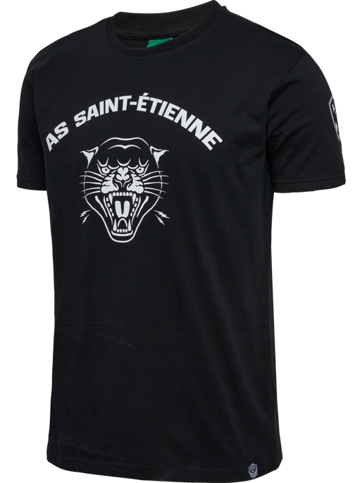 ASSE FAN AS SAINT ETIENNE TEE, BLACK, packshot