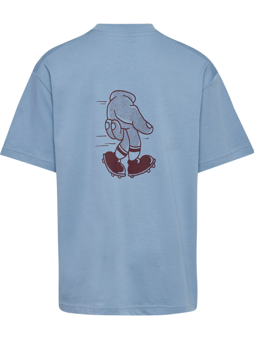 hmlLOOSE TEE S/S GRAPHIC JUNIOR, FADED DENIM hmlLOOSE TEE S/S GRAPHIC JUNIOR, FADED DENIM, packshot