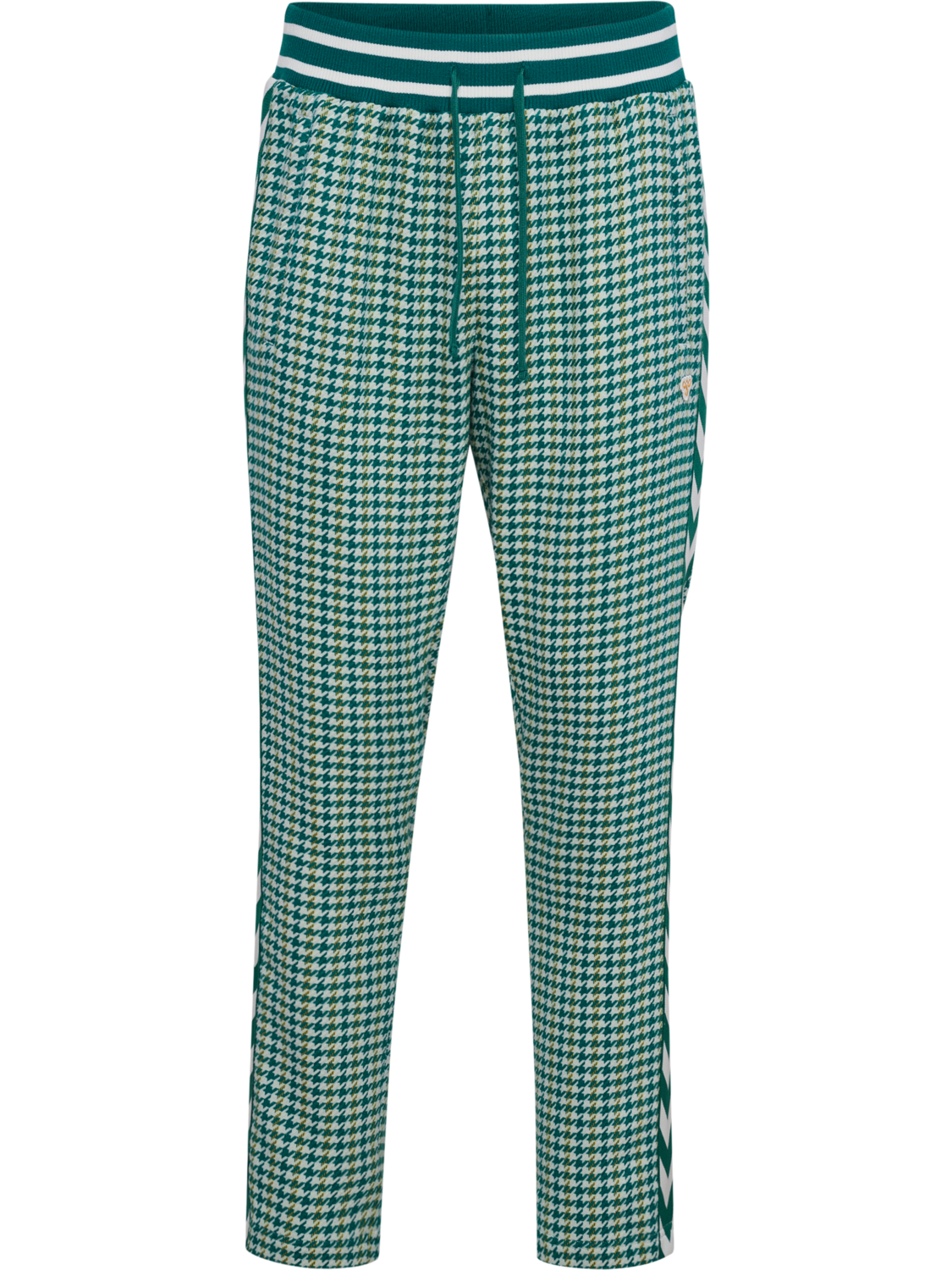 Pepita Woven Logotape Trackpants, YELLOW/LIGHT BLUE/TEAL, packshot