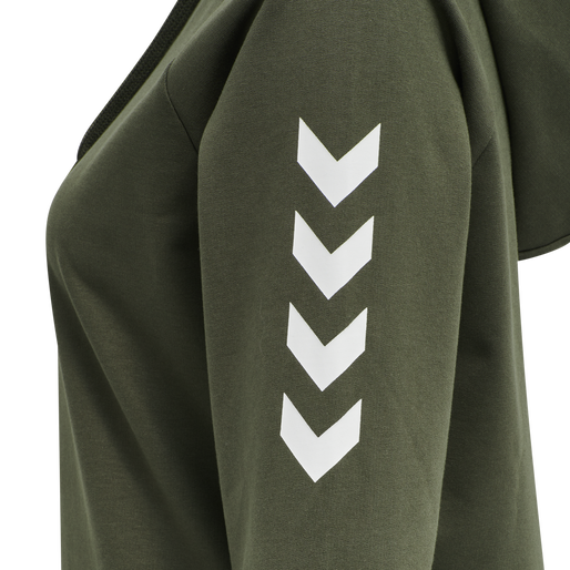 HUMMEL GO COTTON HOODIE WOMAN, GRAPE LEAF, packshot