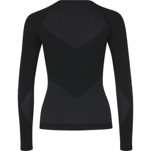 HUMMEL FIRST SEAMLESS JERSEY L/S W, BLACK, packshot