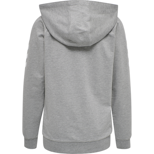 HMLGO COTTON ZIP HOODIE WOMAN, GREY MELANGE, packshot