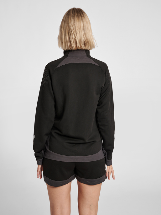hml LEAD WOMEN POLY ZIP JACKET , BLACK, model