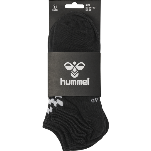 hmlCHEVRON 6-PACK ANKLE SOCKS, BLACK/BLACK hmlCHEVRON 6-PACK ANKLE SOCKS, BLACK/BLACK, packshot
