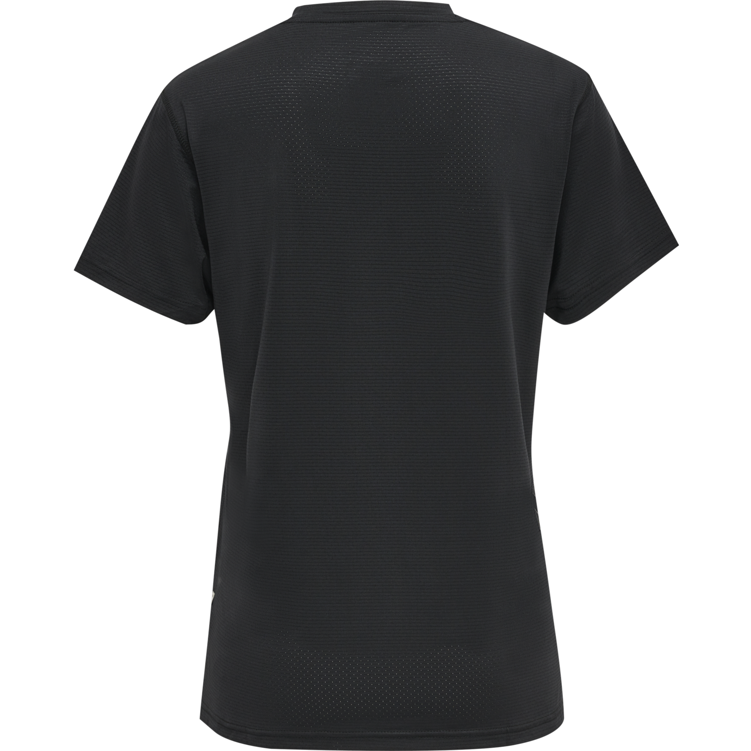hmlONGRID POLY TEE S/S WO, JET BLACK/FORGED IRON, packshot