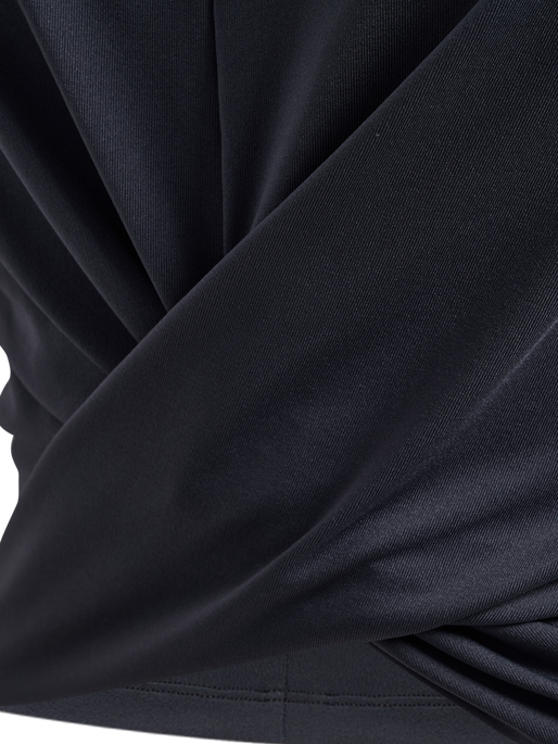 hmlYOGA WRAP W T-SHIRT S/S, EBONY hmlYOGA WRAP W T-SHIRT S/S, EBONY, packshot
