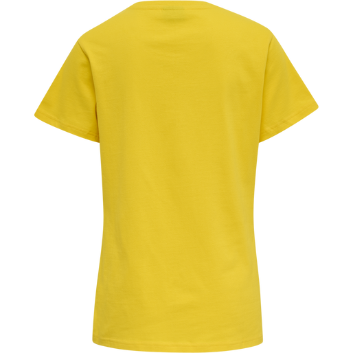 hmlRED BASIC T-SHIRT S/S WOMAN, EMPIRE YELLOW, packshot