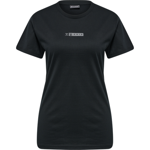 hmlOFFGRID TEE S/S WO, JET BLACK/FORGED IRON, packshot