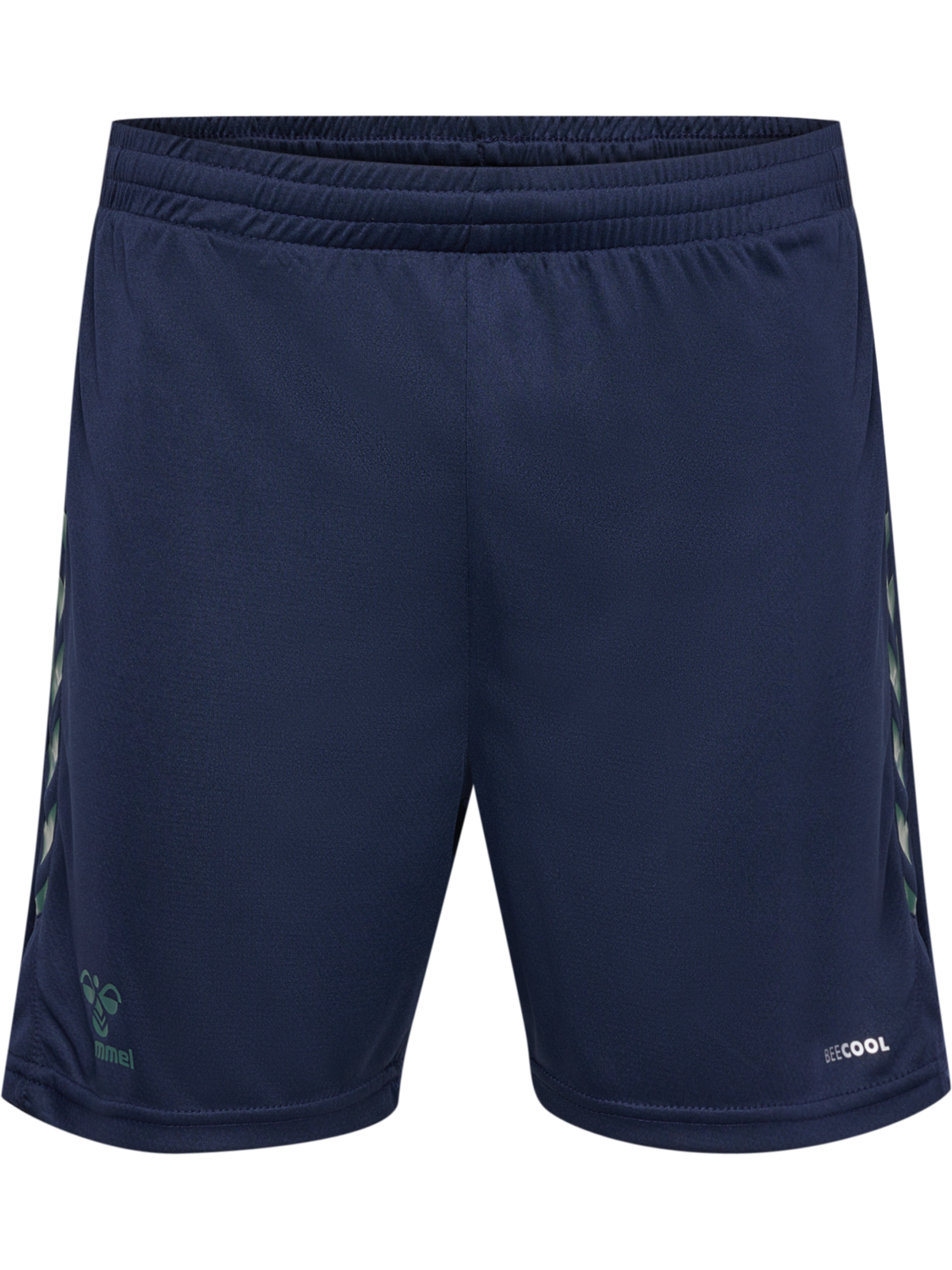 hmlSTALTIC POLY SHORTS, MARINE/DUCK GREEN, packshot