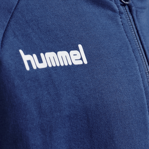 HUMMEL GO KIDS COTTON ZIP HOODIE, TRUE BLUE, packshot
