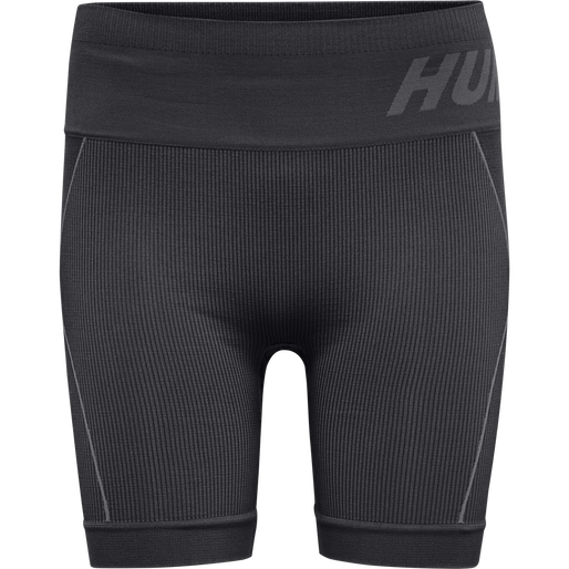 hmlTE CHRISTEL 2-PACK SEAML SHORTS, BLACK/CHATEAU GREY, packshot
