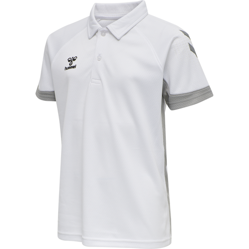 hmlLEAD FUNCTIONAL KIDS POLO, WHITE, packshot