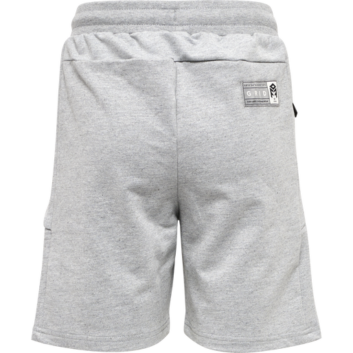 hmlMOVE GRID COTTON SHORTS KIDS, GREY MELANGE, packshot