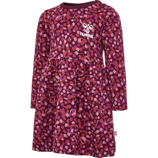 hmlCONFETTI DRESS L/S, WINDSOR WINE, packshot