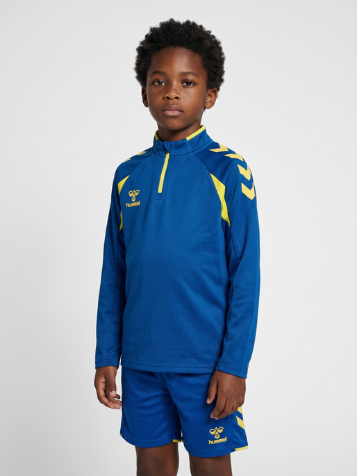 hmlCORE 2.0 HALF ZIP KIDS, TRUE BLUE/BLAZING YELLOW, model