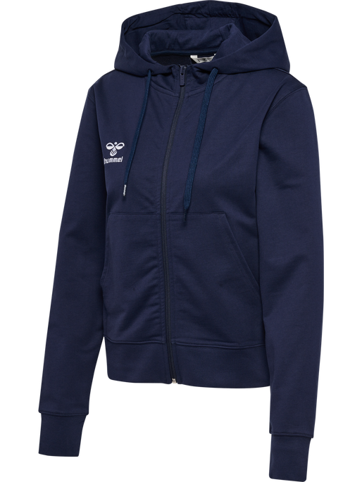 hmlGO 2.0 ZIP HOODIE WOMAN, MARINE hmlGO 2.0 ZIP HOODIE WOMAN, MARINE, packshot