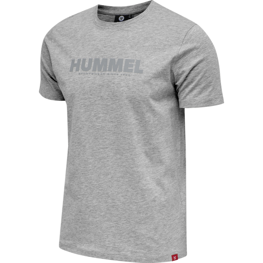 hmlLEGACY T-SHIRT, GREY MELANGE, packshot