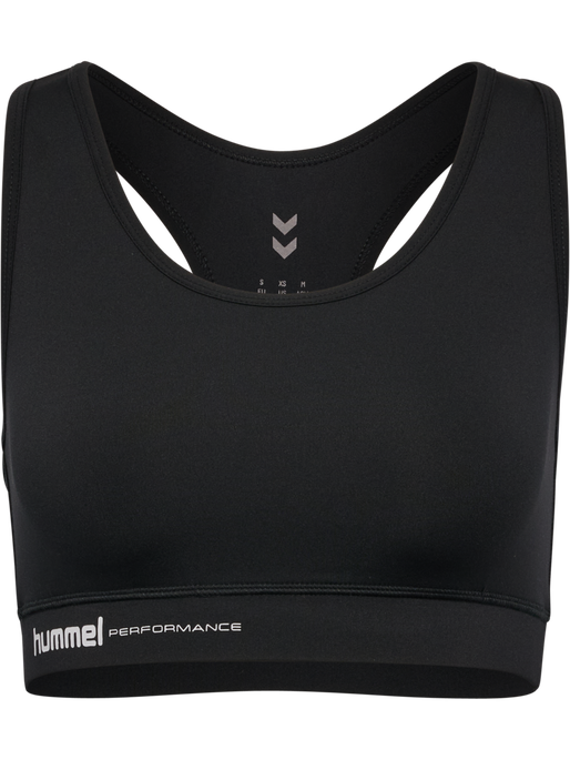 hmlPULSE LIGHT SUPPORT BRA, BLACK hmlPULSE LIGHT SUPPORT BRA, BLACK, packshot