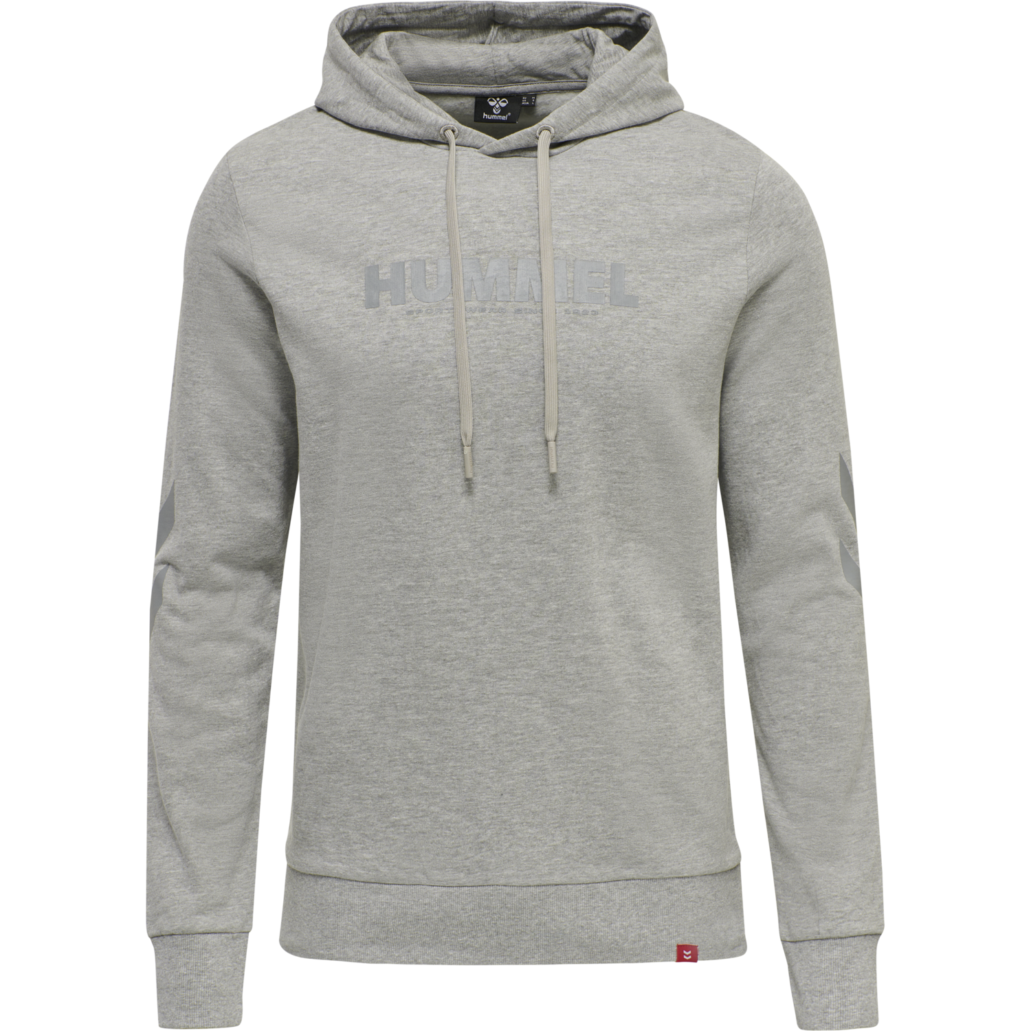 hmlLEGACY LOGO HOODIE, GREY MELANGE, packshot