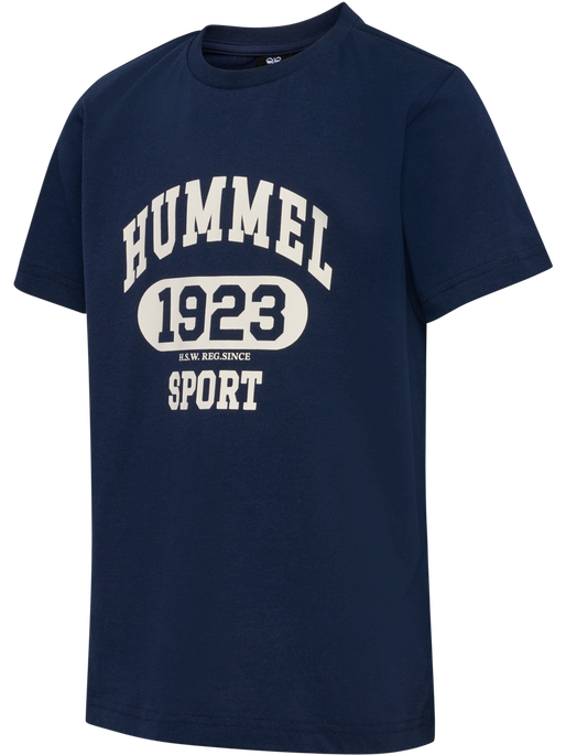 hmlPRINT T-SHIRT S/S, BLACK IRIS, packshot