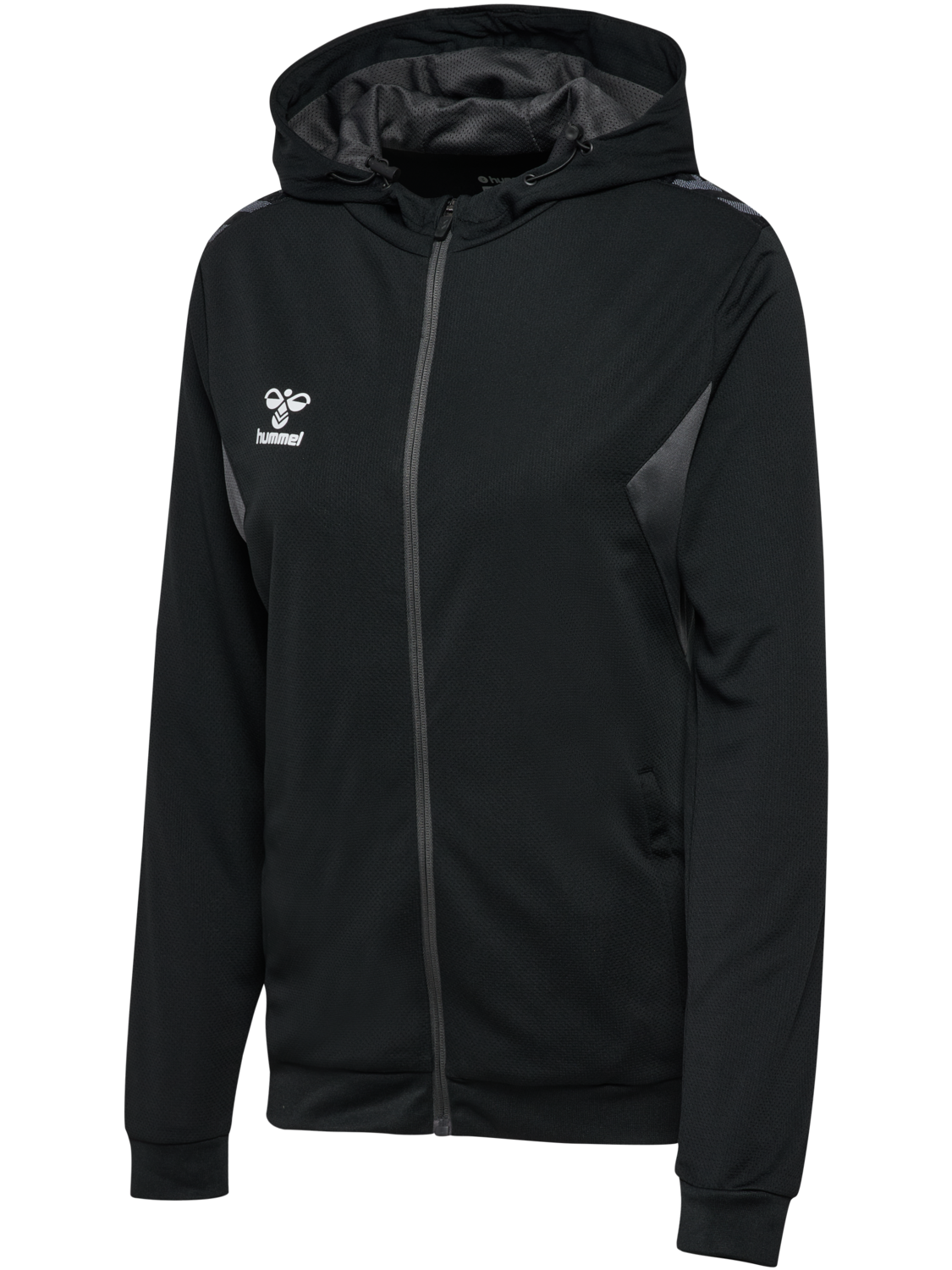 hmlAUTHENTIC PL ZIP HOODIE WOMAN, BLACK, packshot