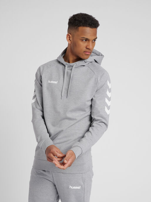 GO COTTON HOODIE - GREY MELANGE | hummel.dk