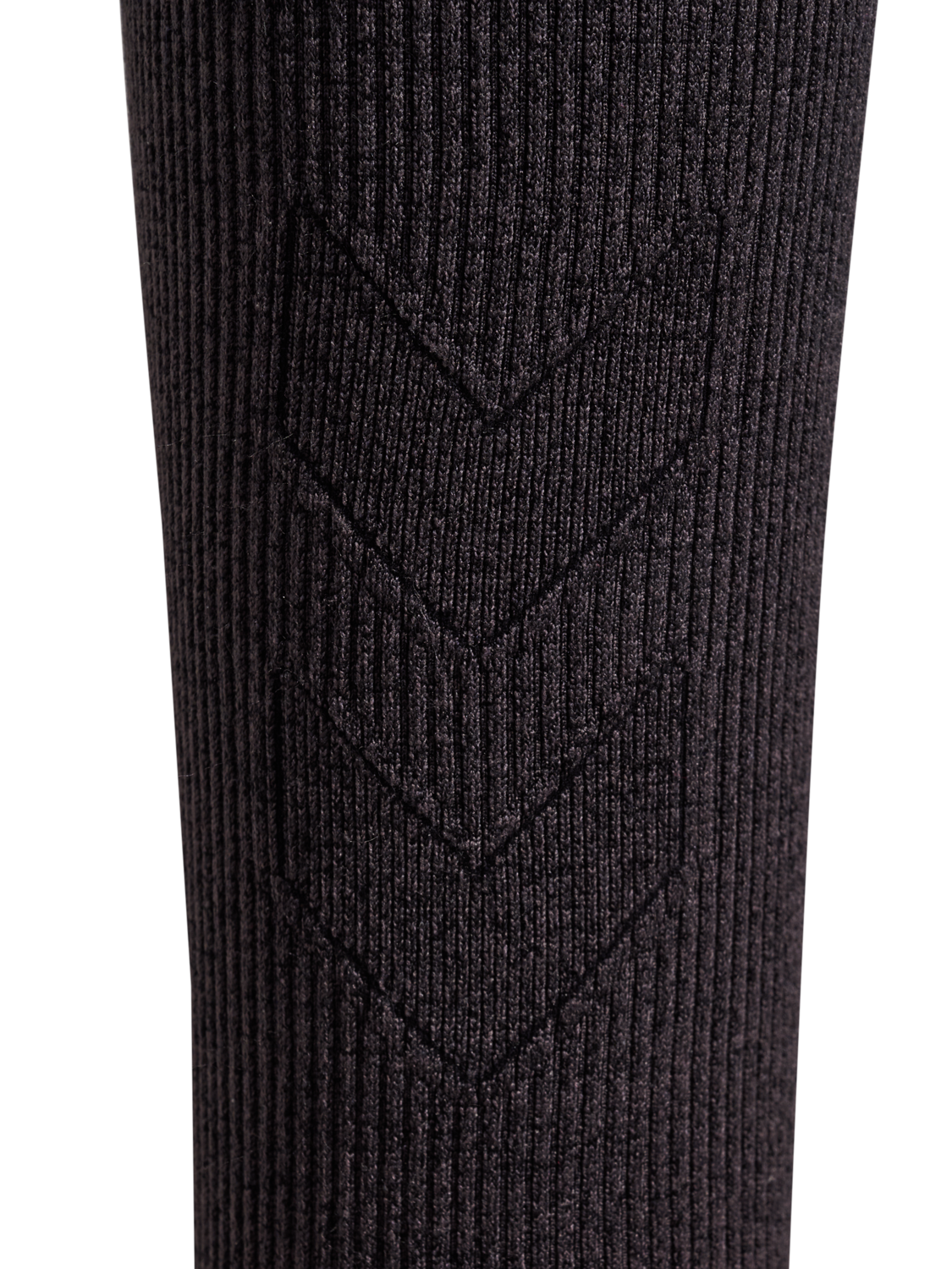 hmlYOGA SEAMLESS RIB T-SHIRT L/S, BLACK MELANGE, packshot