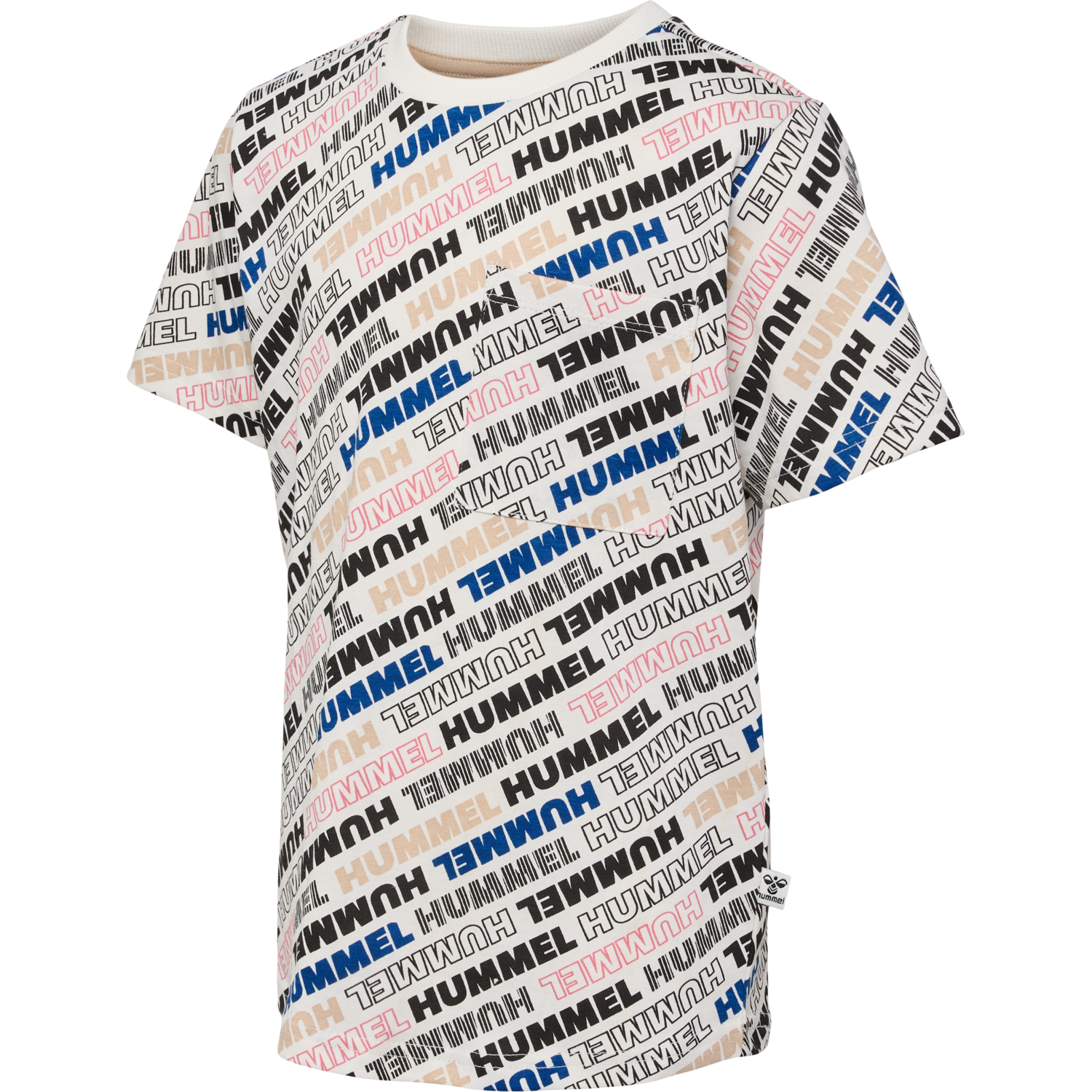 hmlCALEB T-SHIRT S/S, MARSHMALLOW, packshot