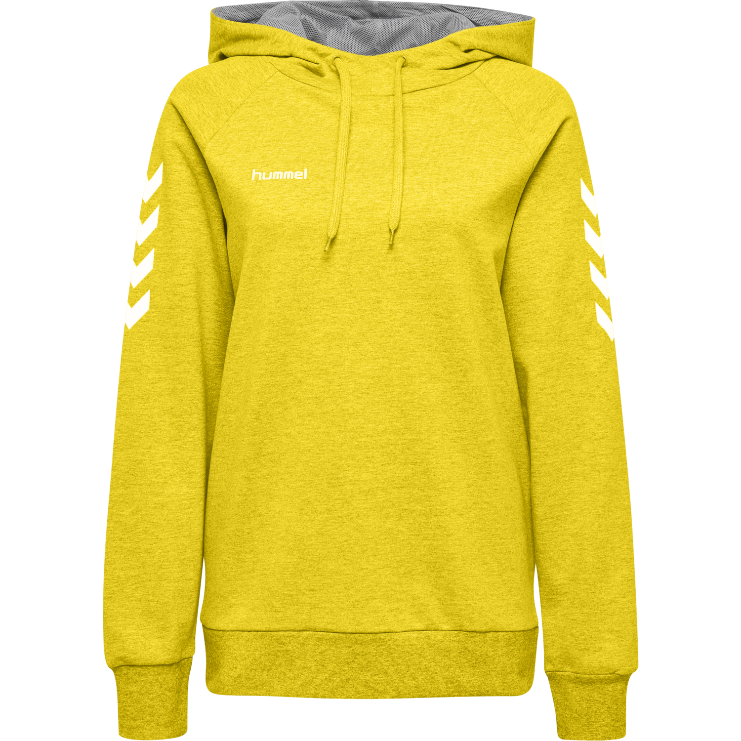 HUMMEL GO COTTON HOODIE WOMAN, SPORTS YELLOW, packshot