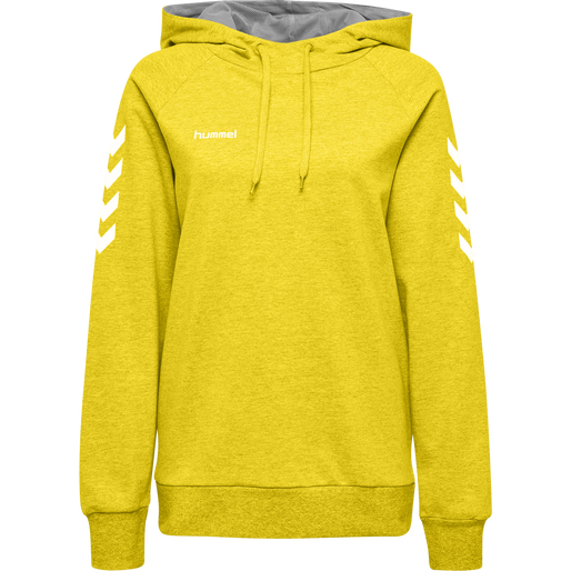 HMLGO COTTON HOODIE WOMAN, SPORTS YELLOW, packshot