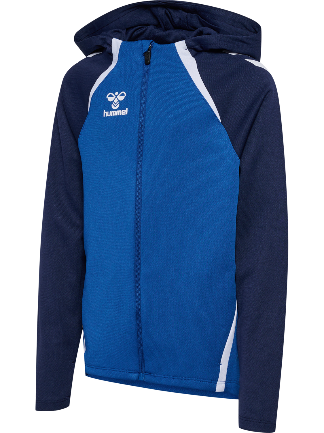 hmlLEAD 2.0 ZIP HOODIE KIDS, TRUE BLUE/MARINE, packshot