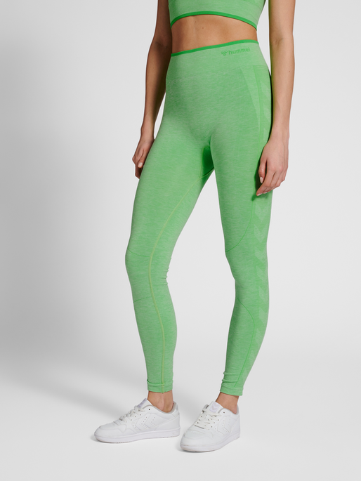 tvetydig Livlig Estate hummel MT UNA SEAMLESS MID WAIST TIGHTS - SUMMER GREEN MELANGE | hummel.dk