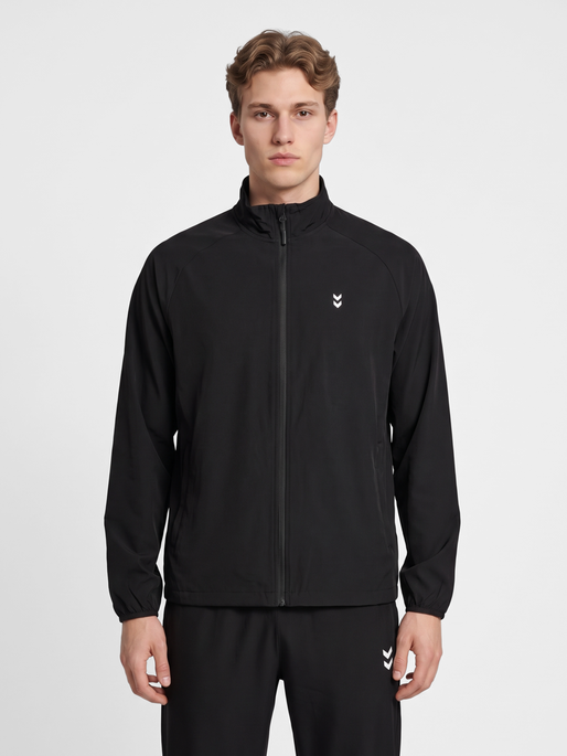 hmlPULSE WORKOUT JACKET, BLACK, model