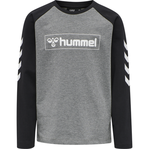 hmlBOX T-SHIRT L/S, MEDIUM MELANGE, packshot