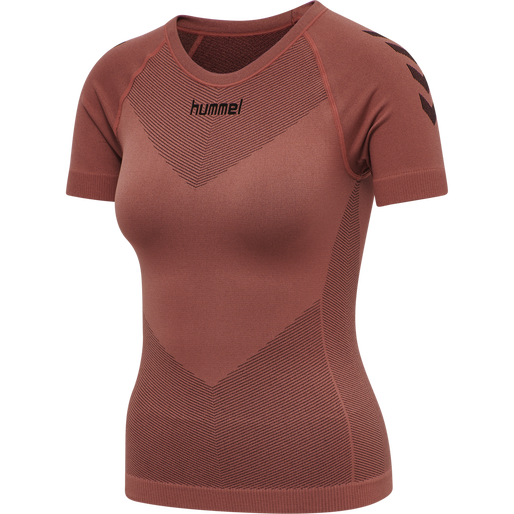 HUMMEL FIRST SEAMLESS JERSEY S/S W, MARSALA, packshot