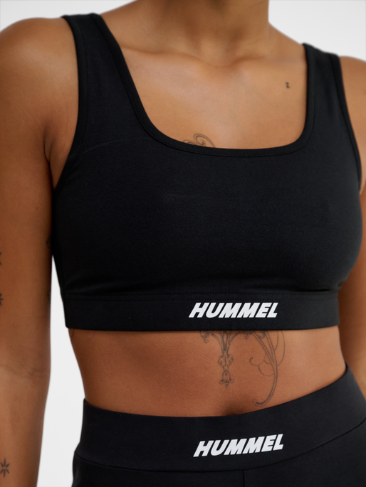 hmlELEMENTAL COTTON SPORTS TOP, BLACK, model