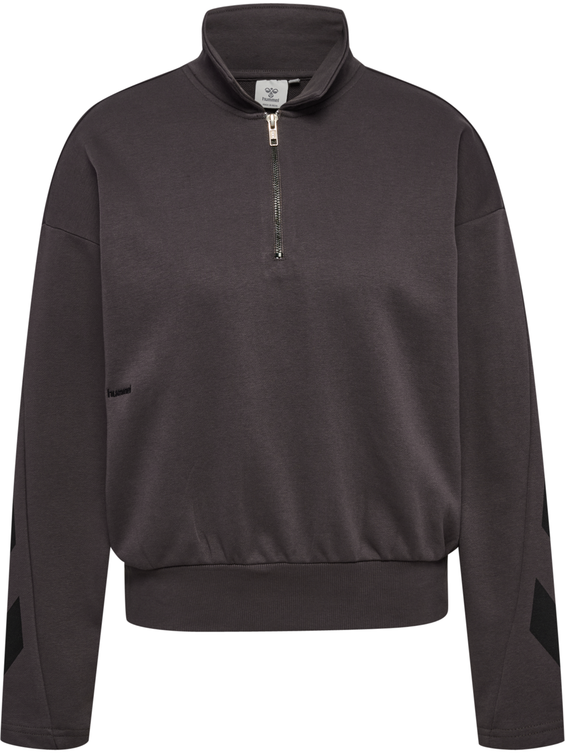hmlI-D ZIP POLO SWEATSHIRT, SHALE, packshot