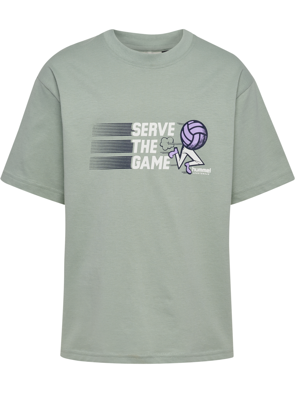 hmlJR LOOSE T-SHIRT S/S HS GRAPHIC, ICEBERG GREEN, packshot