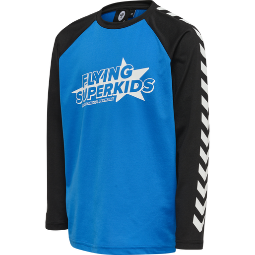 hmlFLYING CHAMPION T-SHIRT L/S, DIRECTOIRE BLUE, packshot