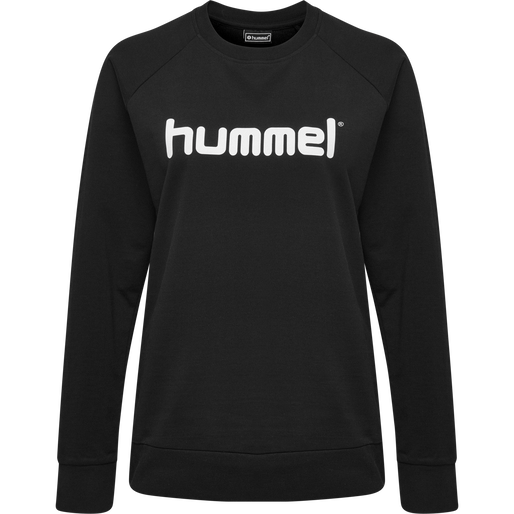 HUMMEL GO COTTON LOGO SWEATSHIRT WOMAN, BLACK, packshot