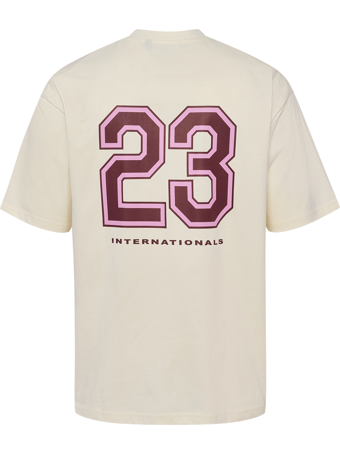 hmlLOOSE COTTON T-SHIRT S/S 23, TOFU, packshot