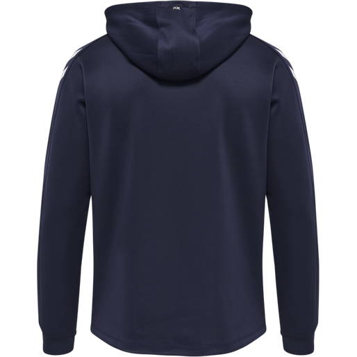 hmlCORE XK POLY ZIP HOOD SWEAT, MARINE, packshot