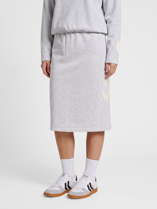 hmlI-D SKIRT, LIGHT GREY MELANGE, model