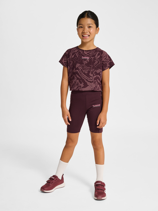 hmlJR WARMUP SHORT TIGHTS, WINETASTING, model