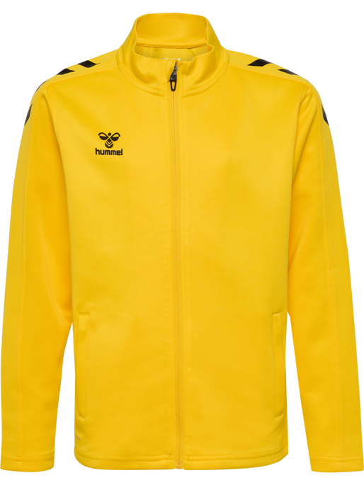 hmlCORE XK POLY ZIP SWEAT KIDS, SPORTS YELLOW, packshot