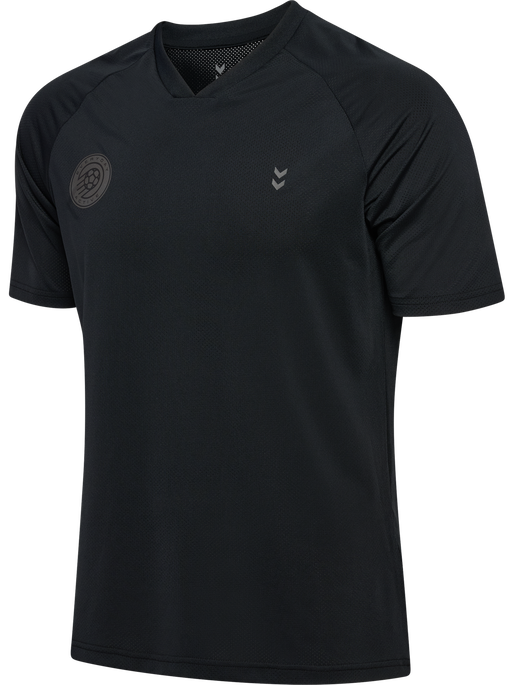 hmlPULSE MESH T-SHIRT S/S, BLACK/EBONY hmlPULSE MESH T-SHIRT S/S, BLACK/EBONY, packshot