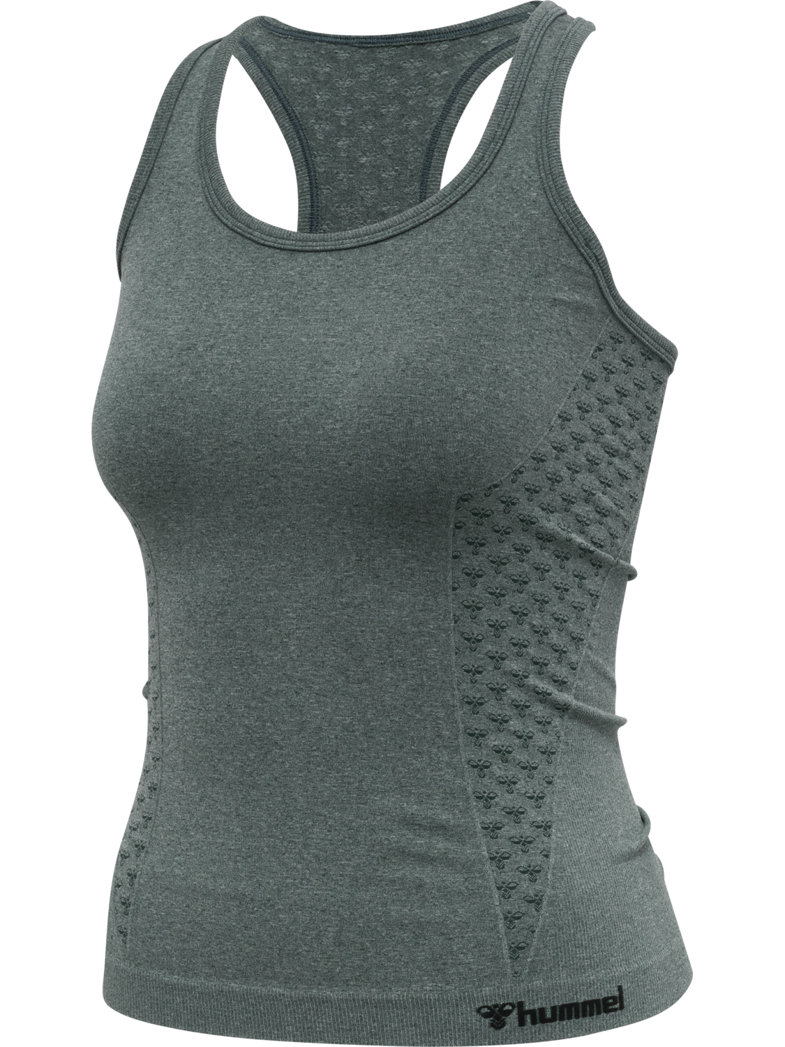 hmlCI SEAMLESS TOP, DARKEST SPRUCE MELANGE, packshot